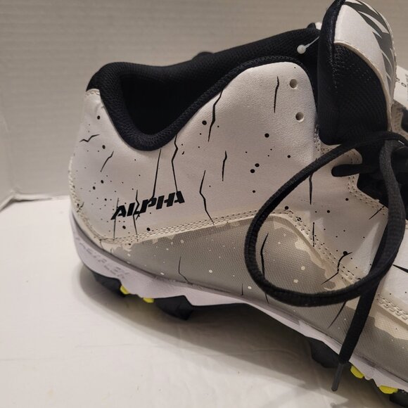 The Nike Alpha Fastflex Football Cleats White, Black, and Grey Men Shoes Size 16 main image 8